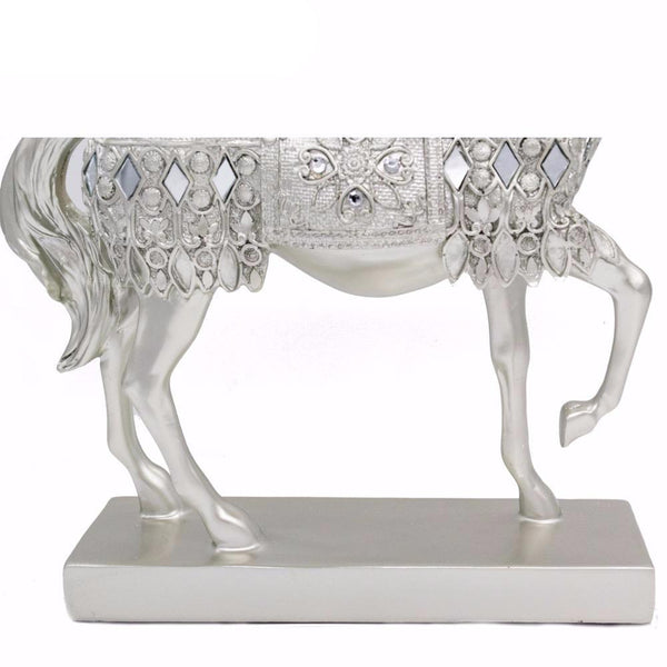 Silver Trotting Horse Miniature
