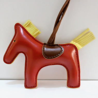 Luxury Leather Horse Keychain