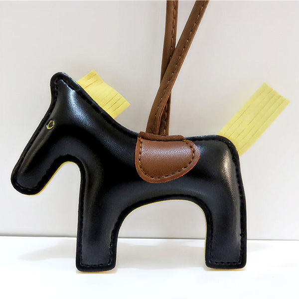 Luxury Leather Horse Keychain