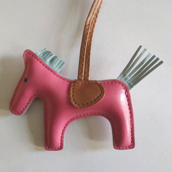 Luxury Leather Horse Keychain