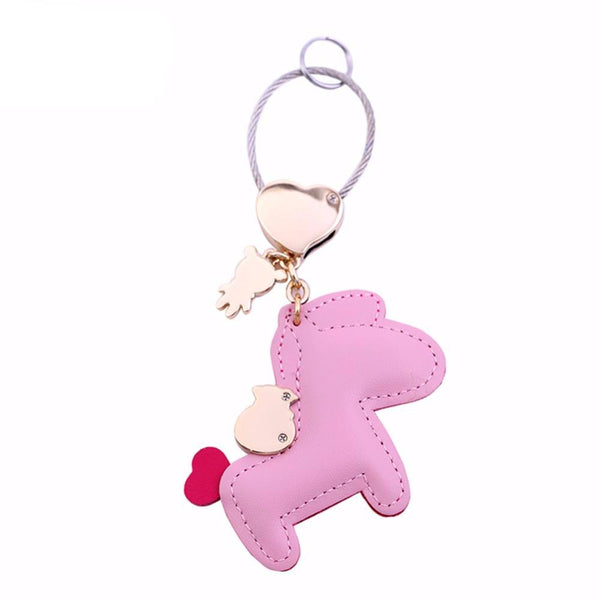Leather Horse Key Chain
