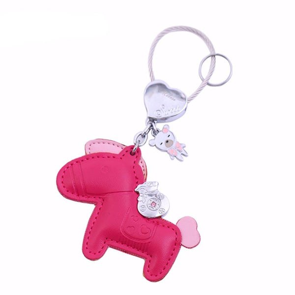 Leather Horse Key Chain
