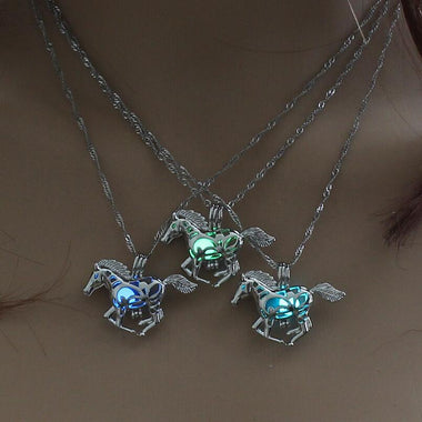 Luminous Running Horse Necklace