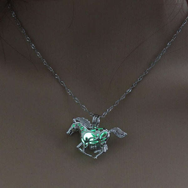 Luminous Running Horse Necklace