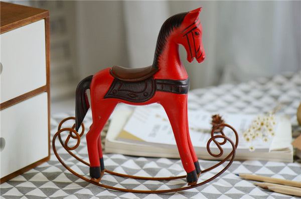Retro Rocking Horse Desktop Decor