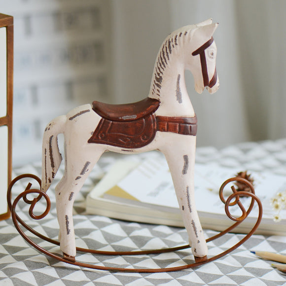 Retro Rocking Horse Desktop Decor