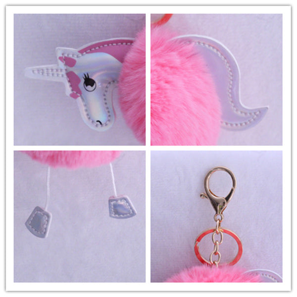 Cute Horse Pompom Keychain