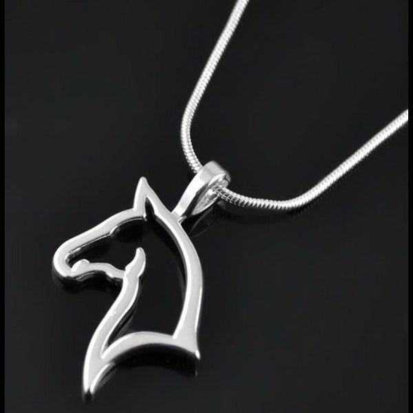 Hollow Out Horse Necklace