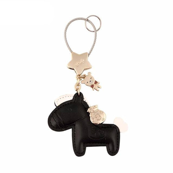 Leather Horse Key Chain