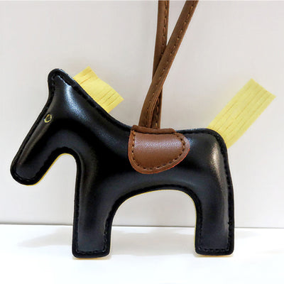 Luxury Leather Horse Keychain