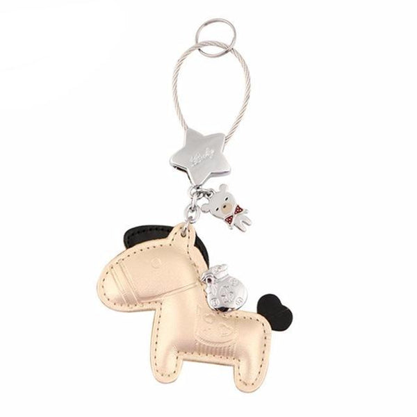 Leather Horse Key Chain