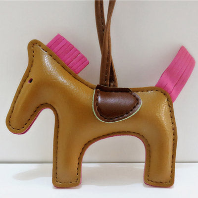 Luxury Leather Horse Keychain
