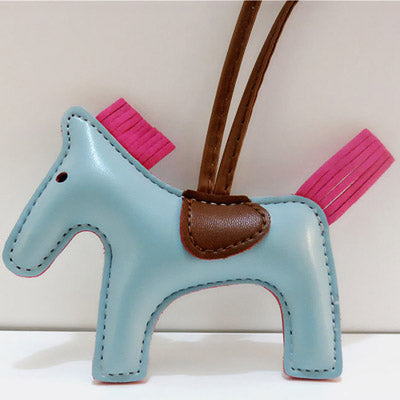 Luxury Leather Horse Keychain
