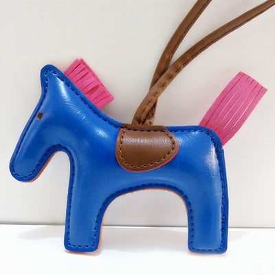 Luxury Leather Horse Keychain