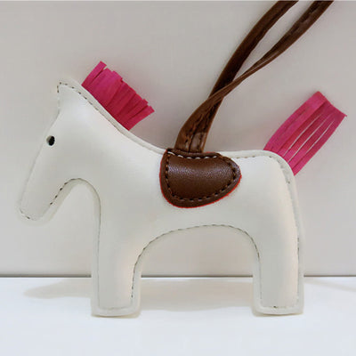 Luxury Leather Horse Keychain