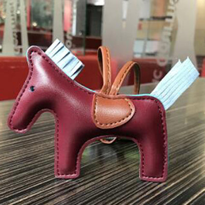 Luxury Leather Horse Keychain