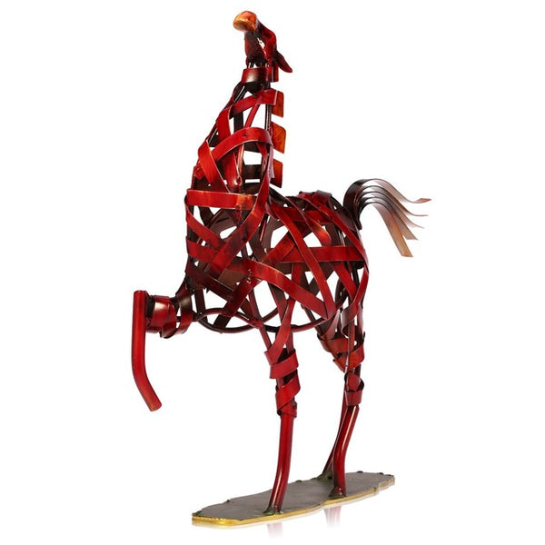 Vintage Weaving Horse Figurine