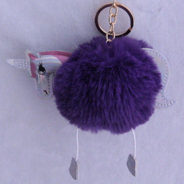 Cute Horse Pompom Keychain