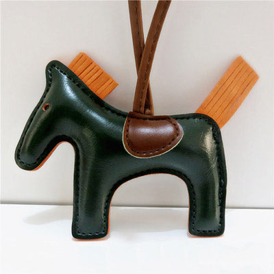 Luxury Leather Horse Keychain