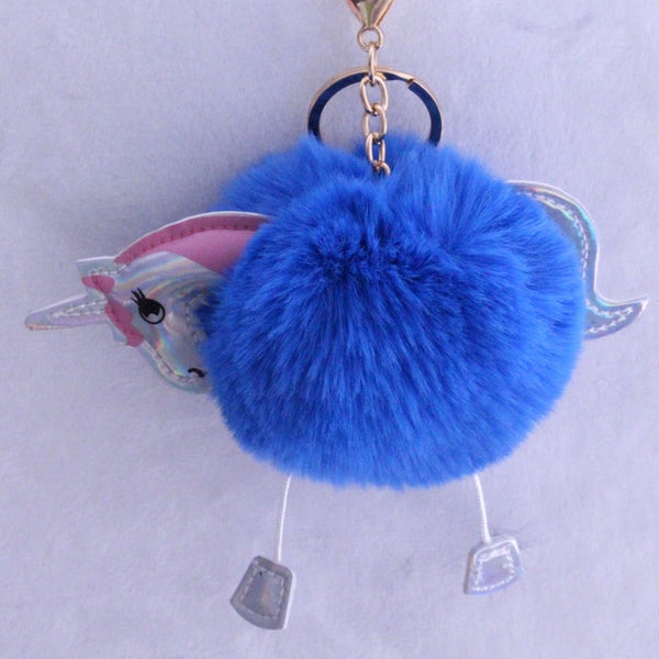 Cute Horse Pompom Keychain