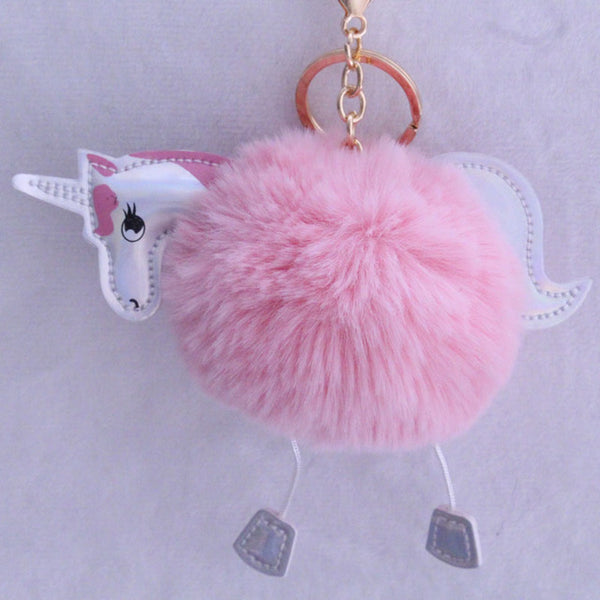 Cute Horse Pompom Keychain