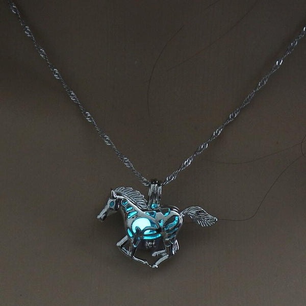 Luminous Running Horse Necklace