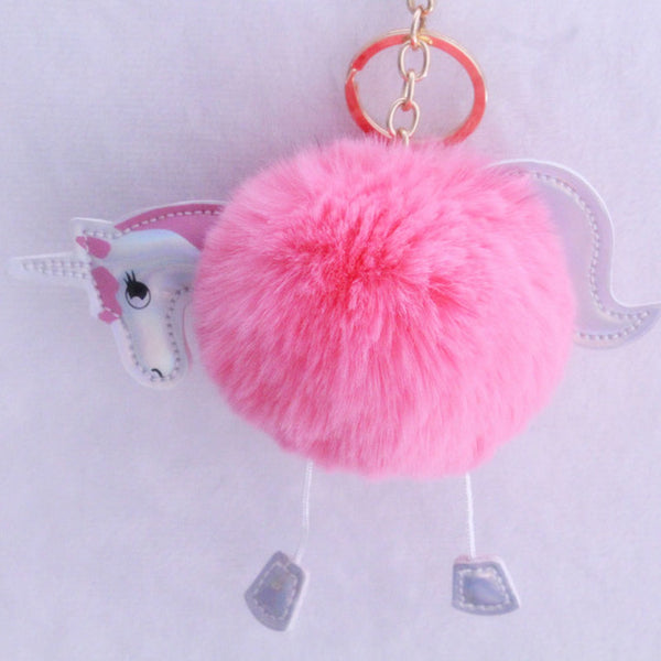 Cute Horse Pompom Keychain
