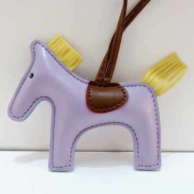 Luxury Leather Horse Keychain