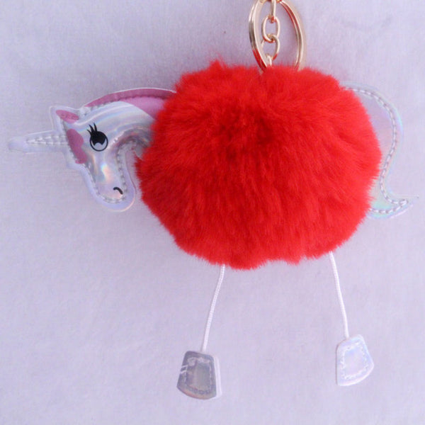Cute Horse Pompom Keychain