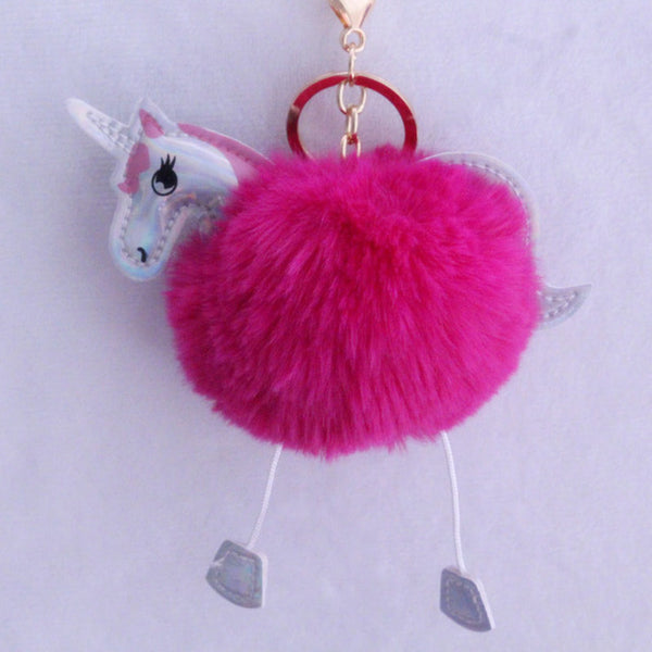 Cute Horse Pompom Keychain
