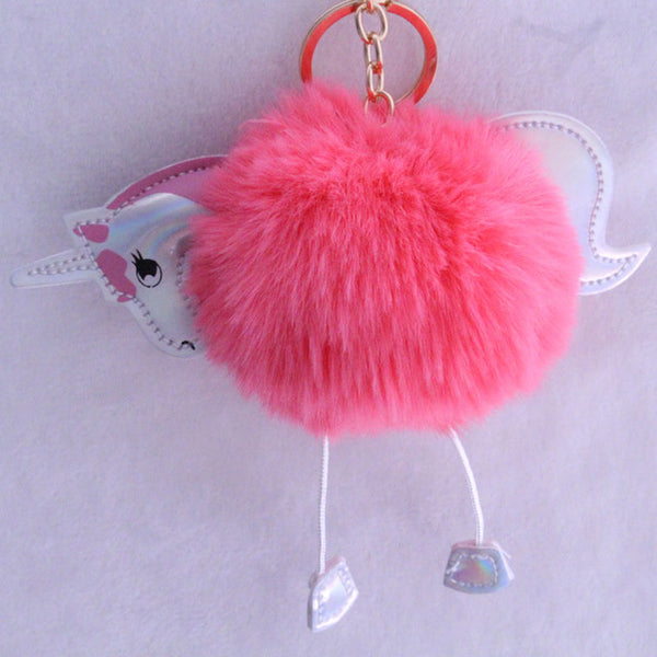 Cute Horse Pompom Keychain