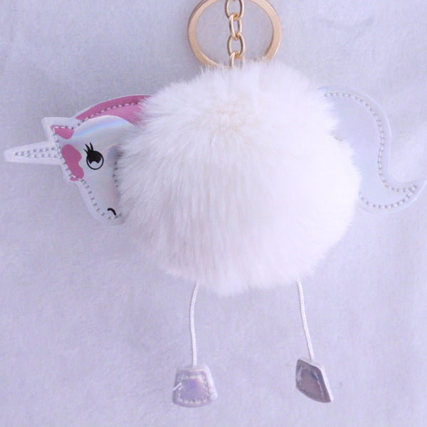 Cute Horse Pompom Keychain