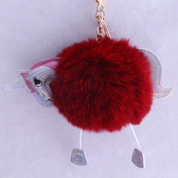 Cute Horse Pompom Keychain